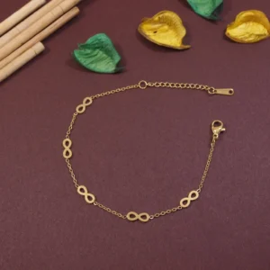 Infinity Symbol Bracelet | Gold Plated | Korean Style Stainless Steel Bracelet