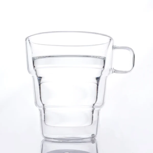 Double Wall Coffee Mug 250ml (8 Ounces), Clear Glass with Handle, Insulated Cappuccino, Tea, Latte Cup - Heat Resistant - pack of 6 - Image 6