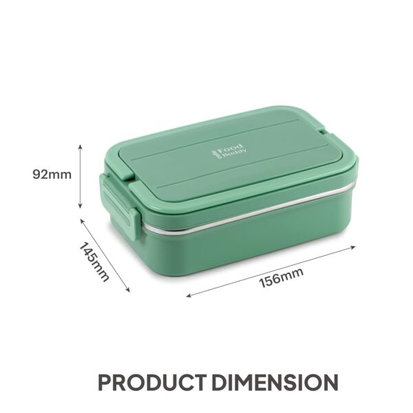 CELLO Food Buddy Lunch Box with Plastic Spoon and Fork | 100% Food Grade | Leak Proof and Break Resistant | Ideal for School, College, Office, Outdoor Activities | 925 ml, Multi Color - Image 7