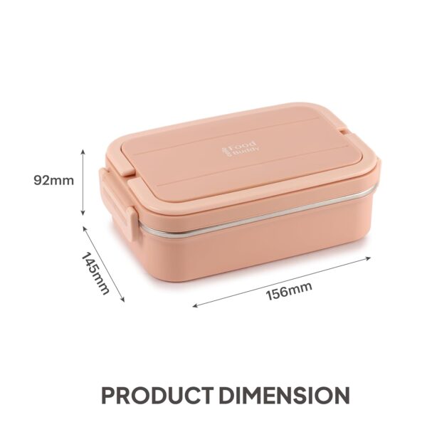CELLO Food Buddy Lunch Box with Plastic Spoon and Fork | 100% Food Grade | Leak Proof and Break Resistant | Ideal for School, College, Office, Outdoor Activities | 925 ml, Multi Color - Image 10