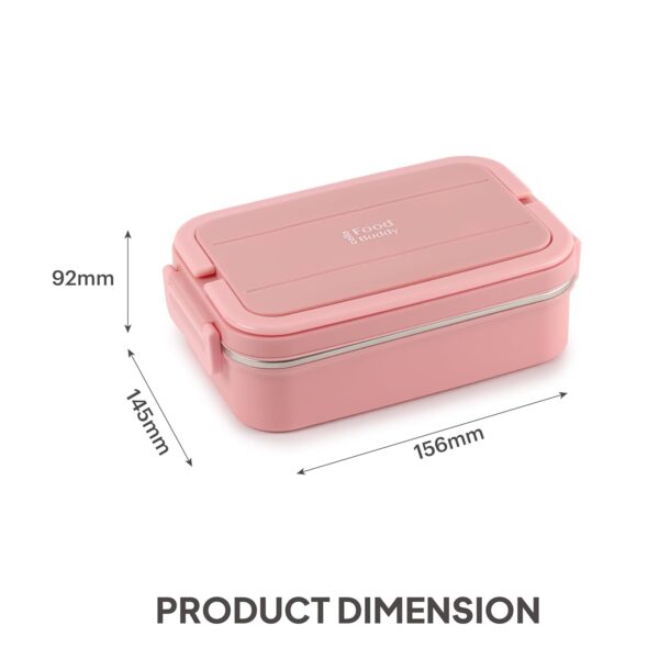 CELLO Food Buddy Lunch Box with Plastic Spoon and Fork | 100% Food Grade | Leak Proof and Break Resistant | Ideal for School, College, Office, Outdoor Activities | 925 ml, Multi Color - Image 13