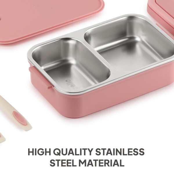 CELLO Food Buddy Lunch Box with Plastic Spoon and Fork | 100% Food Grade | Leak Proof and Break Resistant | Ideal for School, College, Office, Outdoor Activities | 925 ml, Multi Color - Image 12