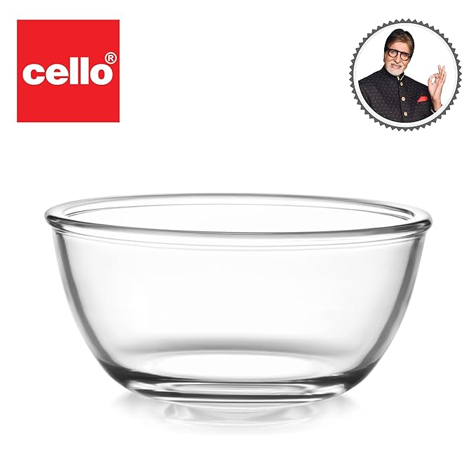 CELLO Ovenware Borosilicate Mixing Bowl | Microwave Safe & Dishwasher Safe | Stylish Gift for Wedding and Special Occasion | Scratch Resistant | 1000ml | Transparent - Image 6