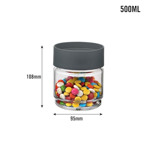 Cello Modustack 500 ML Storage Jars with Tray Gift Set | Set of 3 Pcs - Image 3