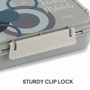 CELLO Zoom - Insulated Lunch Box | Inner Stainless Steel Compartment | Silicon Seal in The Lid with 4 Sided Click Locks | Ideal for College, Office, Outdoor Activities.| Multi colors