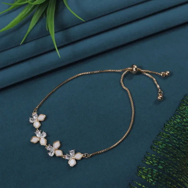 Korean Gold Plated Butterfly Link Adjustable Bracelet