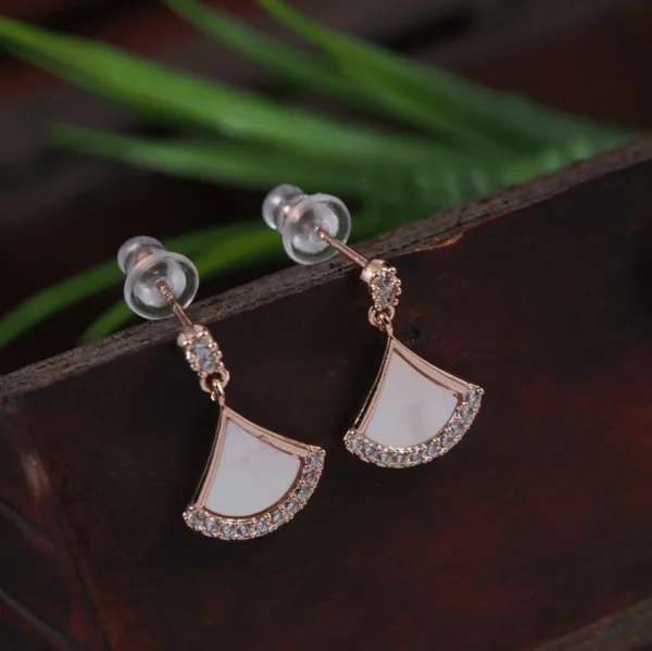 Korean Rose Gold Plated Bulgari Diva Drop Earring