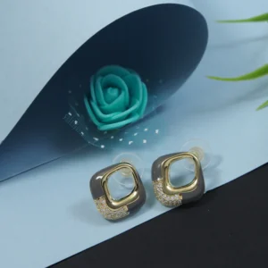 Korean Rhombus Shaped Stud Earring