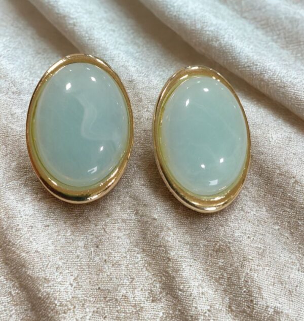 Korean Earrings Grace in Gold - Image 2