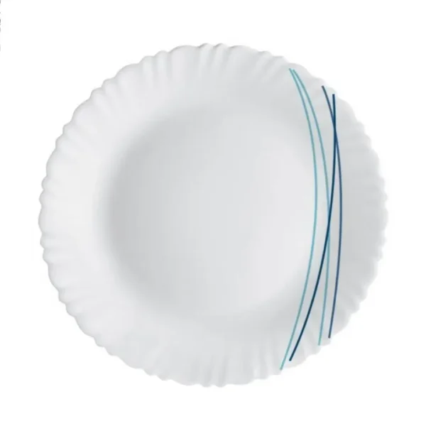Cello Opalware Dazzle Series Cool Lines Dinner Set, 20 Pcs | Light-Weight, Daily Use Crockery Set for Dining | White Plate and Bowl Set - Image 5